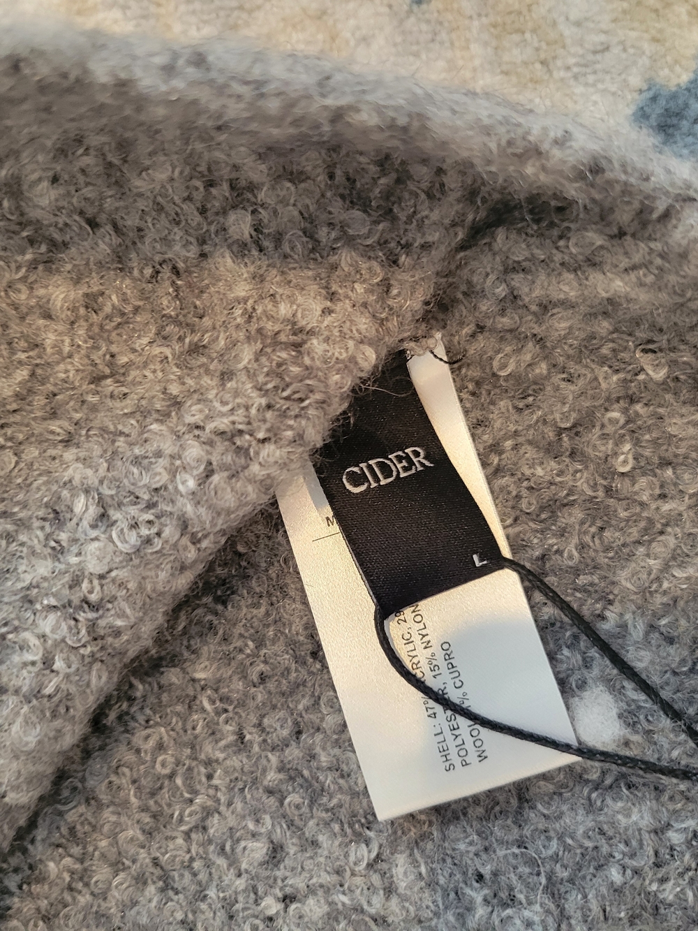Cider Gray Cat Sweater with Cat Motif NWT Large - Picture 9 of 10